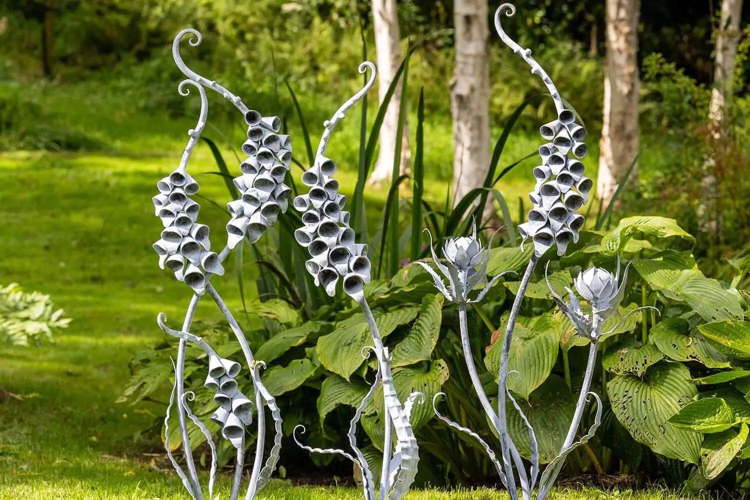 Simon-Connett-Blacksmith-Foxgloves-Artichokes-1 Foxgloves and Artichokes Sculpture